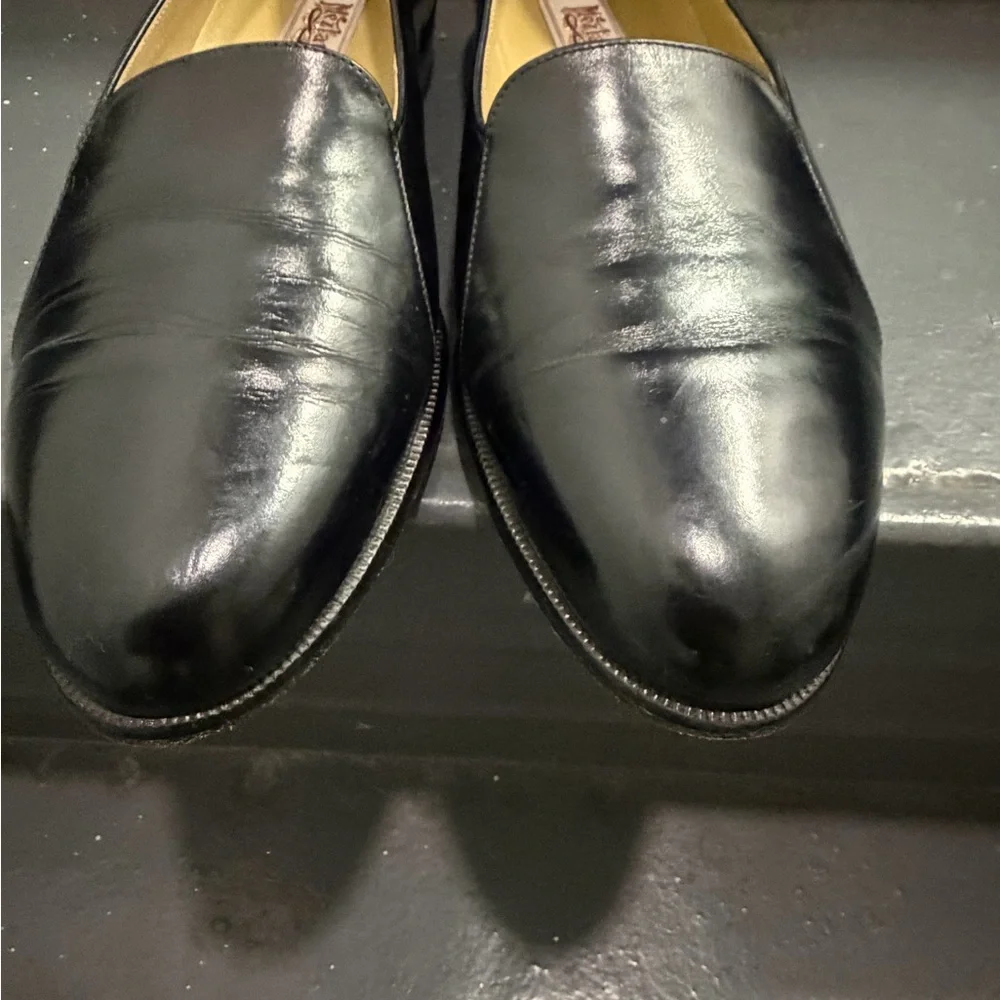 Mezlan Men's Dressy Black Slip On Leather Loafer Shoes Size 10 M